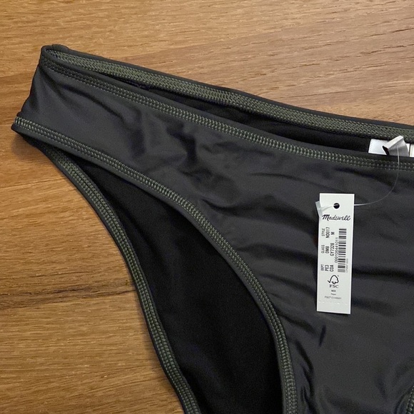 Madewell contrast stitched edition bikini bottom, size M, NWT - Picture 5 of 7